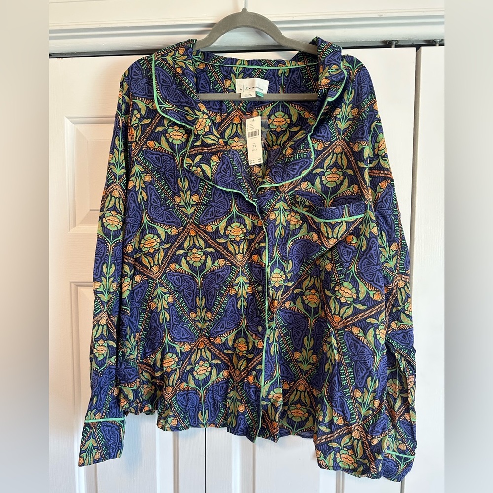 Anthropologie Brand New Pajama top. Top Only.